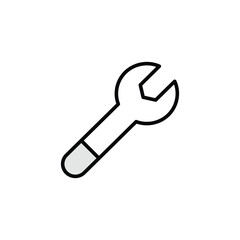 Spanner icon design with white background stock illustration