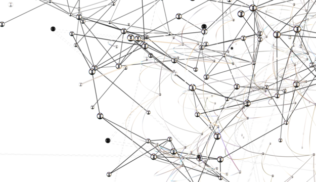 Abstract plexus blue geometry background. Digital technology network connection concept. 3D rendered illustration
