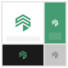 Initials S logo design. Initial Letter Logo. Innovative high tech logo template.	