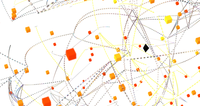 Abstract 3d render, network concept, background