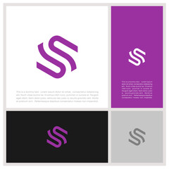 Initials S logo design. Initial Letter Logo. Innovative high tech logo template.	