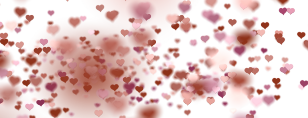  Red heart love confettis. Valentine's day falling