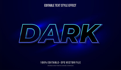 Naklejka na ściany i meble Editable text effect futuristic dark shiny color. Text style effect. Editable fonts vector files.