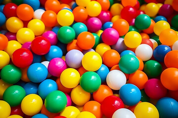 colorful balls is a large pile of small color balls