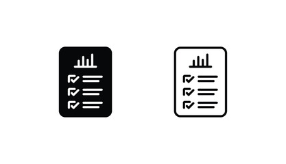 Analysis Report icon design with white background stock illustration