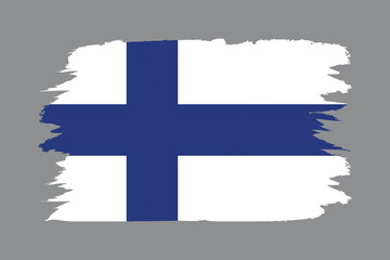 Fototapeta premium Vector illustration of finland flag
