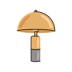 Desk lamp for flowers flat element. Interior decor. Vector isolated sign.