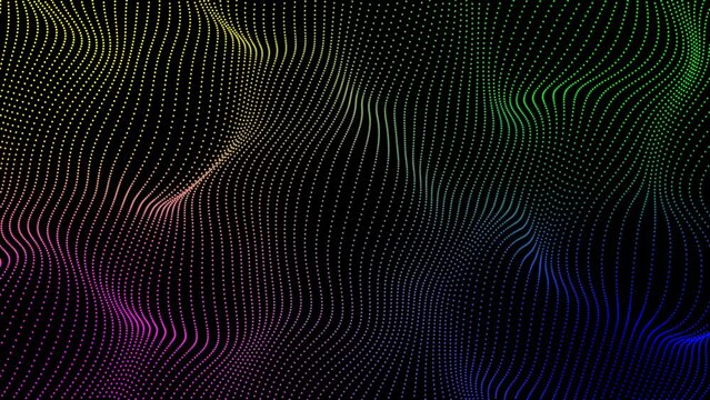 Abstract line waves animation background. Lines abstract animation wave pattern 3d 4k seamless loop	