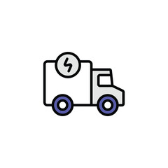 Electric Vehicle icon design with white background stock illustration