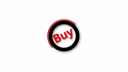 Buy icon on a white color abstract background.