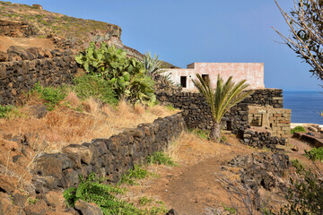Typical Pantelleria house made of volcanic stone, Italy - 688748925