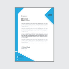 Corporate letterhead design template with simple layout