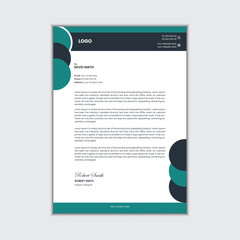 Vector modern letterhead design template with simple layout