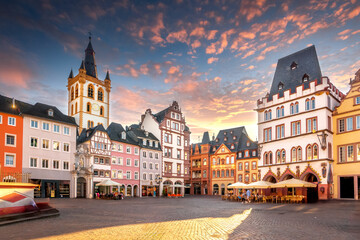 Markt, Trier, Rheinland Pfalz, Deutschland  - obrazy, fototapety, plakaty