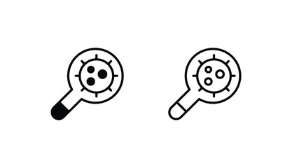 Virus icon design with white background stock illustration