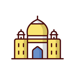 Taj Mahal icon vector stock illustration