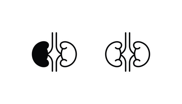 Kidnies icon design with white background stock illustration