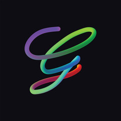 Creative Design vector Font of twisted Ribbon for Title, Header, Lettering, Logo, letter design art, A to Z alphabet colorful, 3d A to Z alphabet colorful,3d Letters