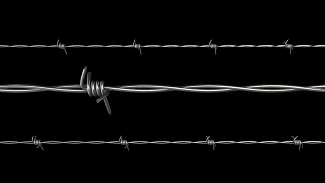 Barbed wire isolated on dark background