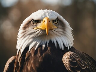 Fototapeta premium portrait of Bald eagle at the nature