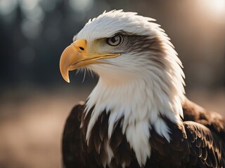 Fototapeta premium portrait of Bald eagle at the nature