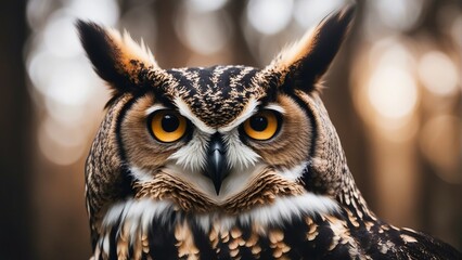 portrait of owl at night

