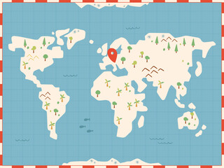 map of the world illustration vector