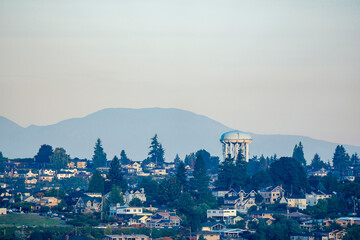 Watertown and the Magnolia neighborhood of Seattle at Sunrise