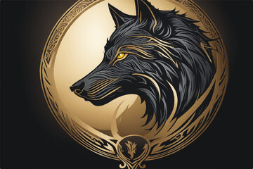 Wolf logo. Wolf Logo vector Illustrated. Alpha Spirit: The Majestic Howl. Illustration. wolf logo design vector symbol graphic idea creative. Wolf head Vector illustration. - obrazy, fototapety, plakaty