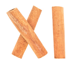 Cinnamon sticks, Roman numeral eleven concept, isolated on white background.