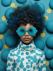 African-american Woman portrait, happy Africa Day poster