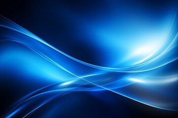 Naklejka premium Abstract Modern Bright Blue Background with Dynamic Wave Patterns and Vibrant Lighting Effects
