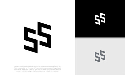 Fototapeta premium Initials S logo design. Initial Letter Logo. 
