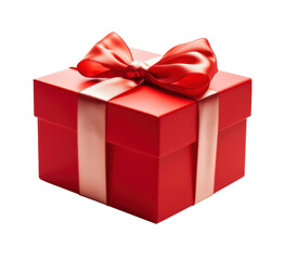 Obraz premium Gift box with ribbon isolated on transparent background