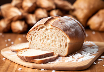 Obraz na płótnie Canvas Assortment of baked bread. AI generated
