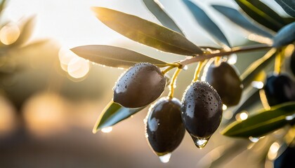 Macro Shot of Delicate Olive Oil Branchs