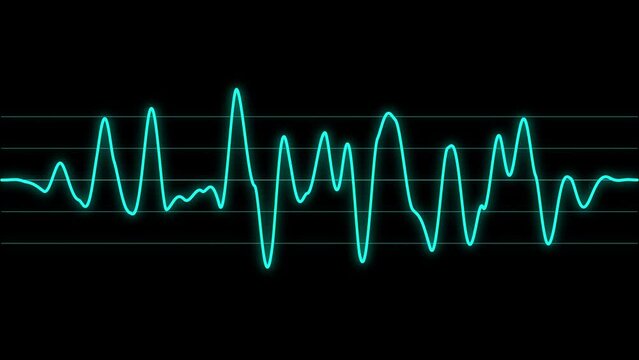 Background with abstract animated sound graph.