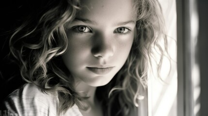Fototapeta premium Close-up photo of little girl