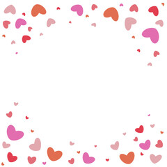 Fototapeta na wymiar valentine hearts frame