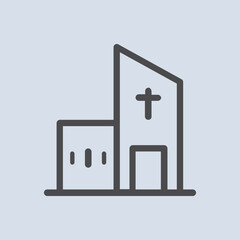 Collection of vector building line icons. Banks, schools, courthouses, universities, libraries. Architectural concept. Can be used for topics like offices, cities, real estate