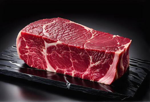 An image capturing the raw artistry and texture of a beef heel cut