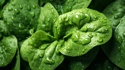 Obraz premium green lettuce leaves