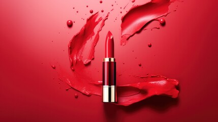 Commercial Cover Design of lipstick with copy space
