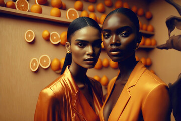 Contemporary Women in Monochrome Fashion