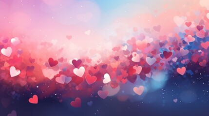 colorful heart shaped background