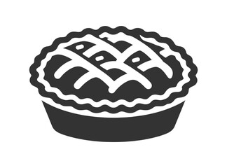 Pie icon isolated on a white background. Vector illustration