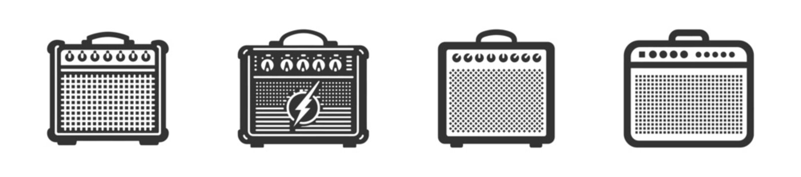 Guitar combo amp icon. Vector illustration
