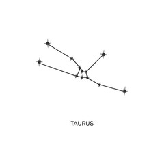 Taurus constellation vector illustration