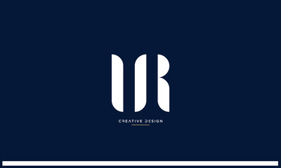 Alphabet letters UP or RU logo monogram