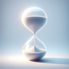 hyperrealistic representation of an hourglass
